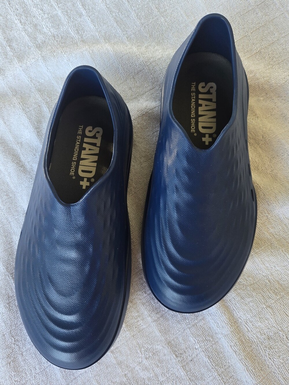 Navy Slip-On Flats — Cushioned,‎ All-Day Comfort